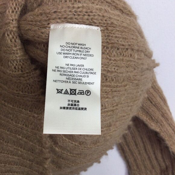 Free People Soft Fawn Alpaca Chunky Knit Mock Neck Sweater Brown Size XS - Picture 12 of 15